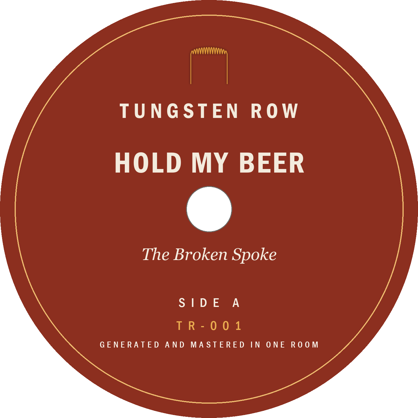 TR-001 record centre label